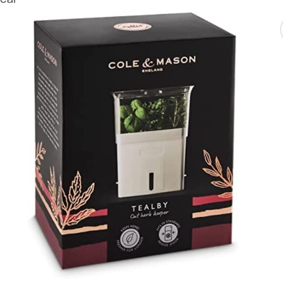 COLE & MASON H105159U Self-Watering cut Herb Keeper, Cut, White/Clear - Picture 3 of 4